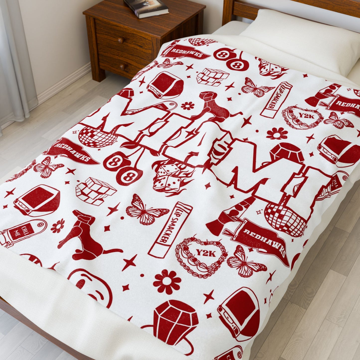 Custom Y2K School or Mascot Name Blanket