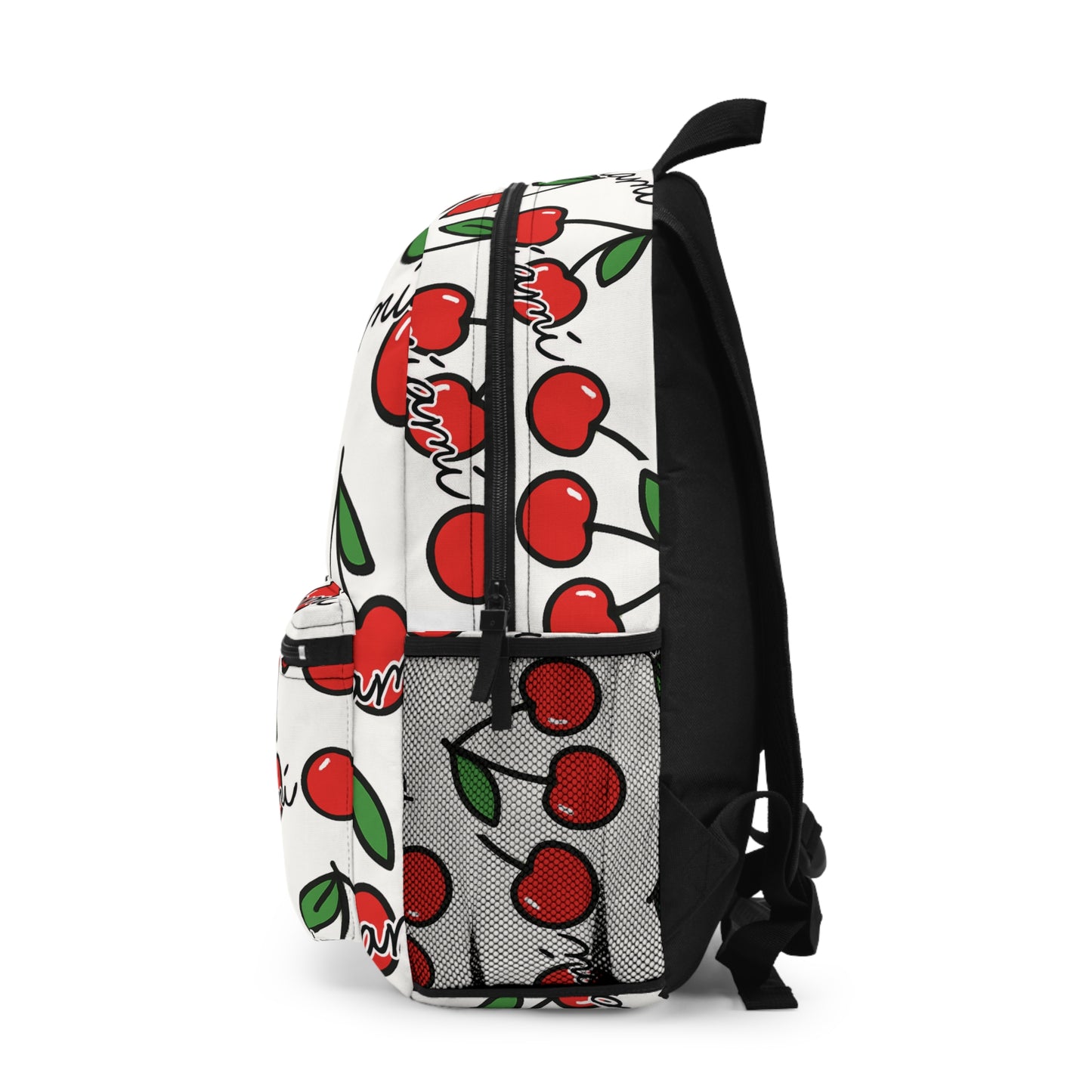 Cherry Print Backpack With School Name