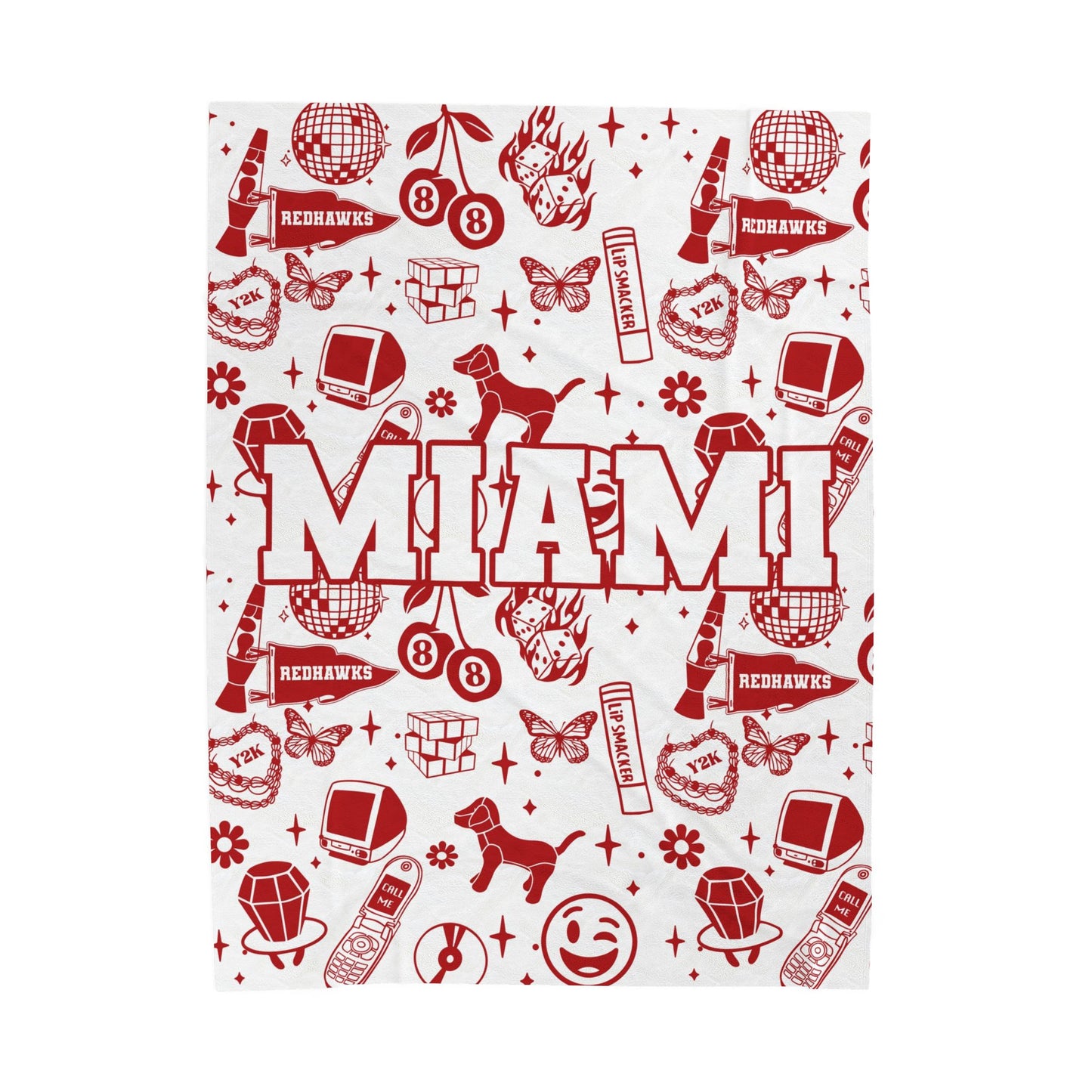 Custom Y2K School or Mascot Name Blanket