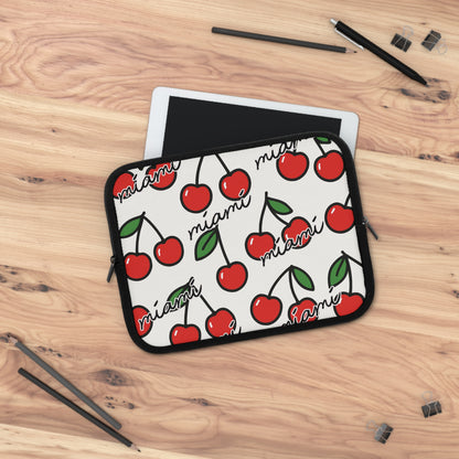 Cherry Print Laptop and Tablet Sleeve - With College Name