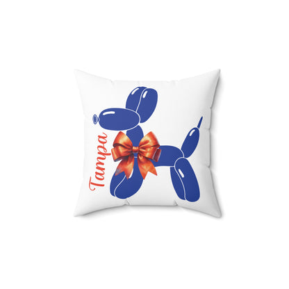 Personalized Balloon Dog College Dorm Pillow - Any School Name and Colors