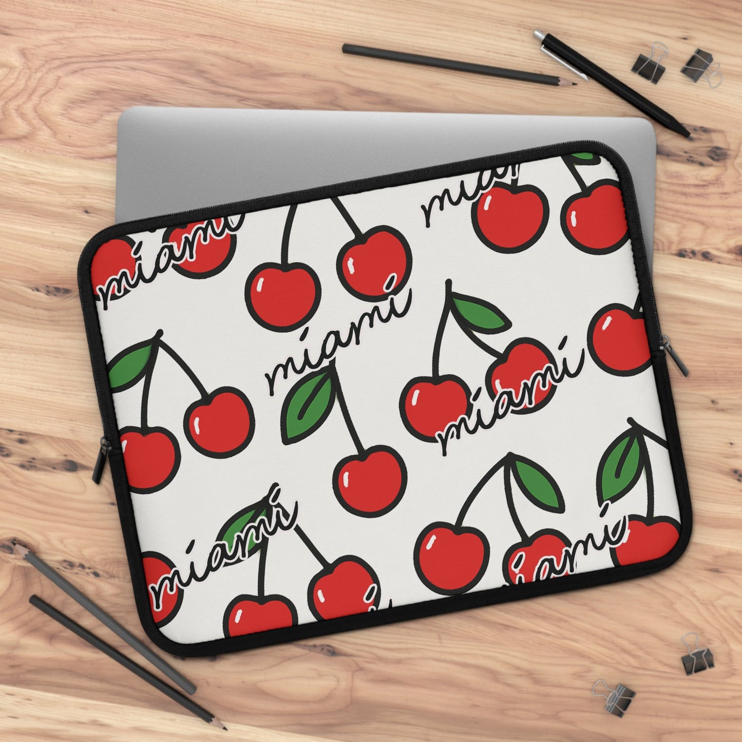 Cherry Print Laptop and Tablet Sleeve - With College Name