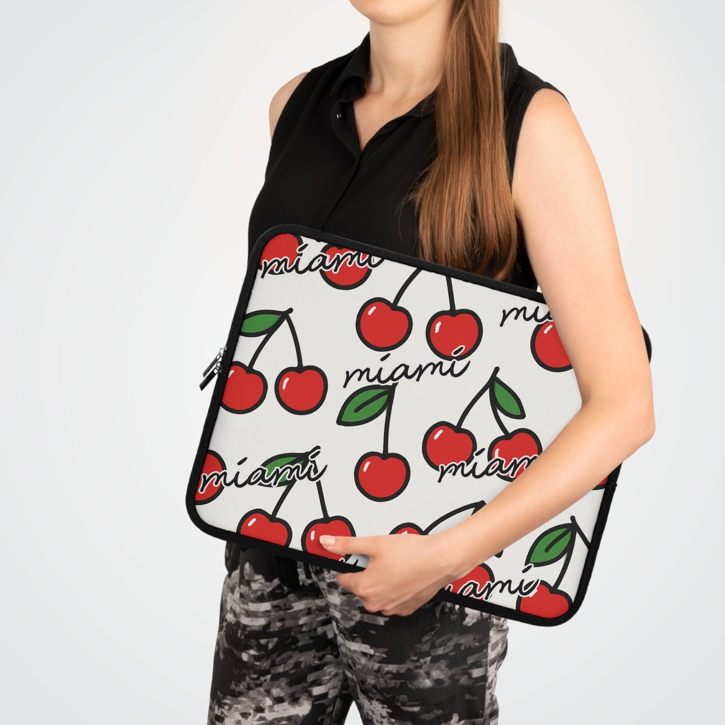 Cherry Print Laptop and Tablet Sleeve - With College Name