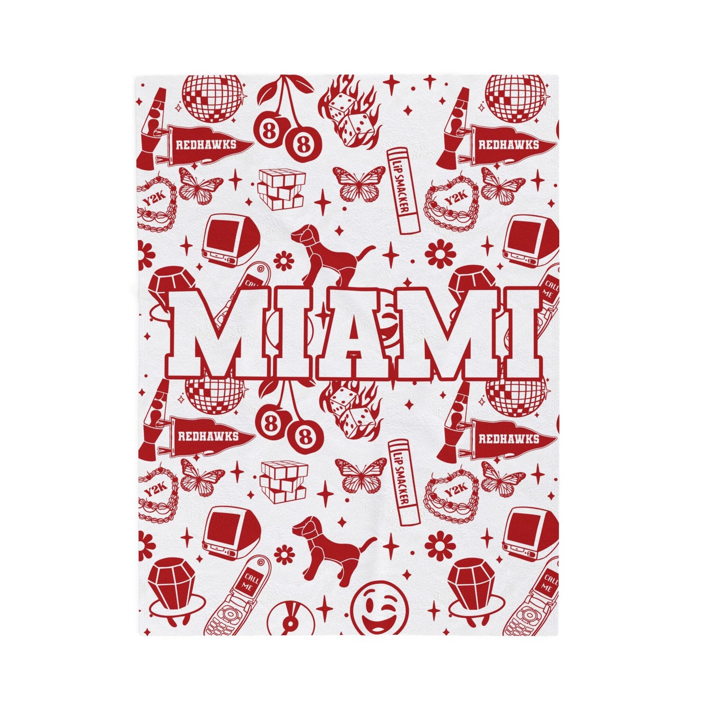 Custom Y2K School or Mascot Name Blanket