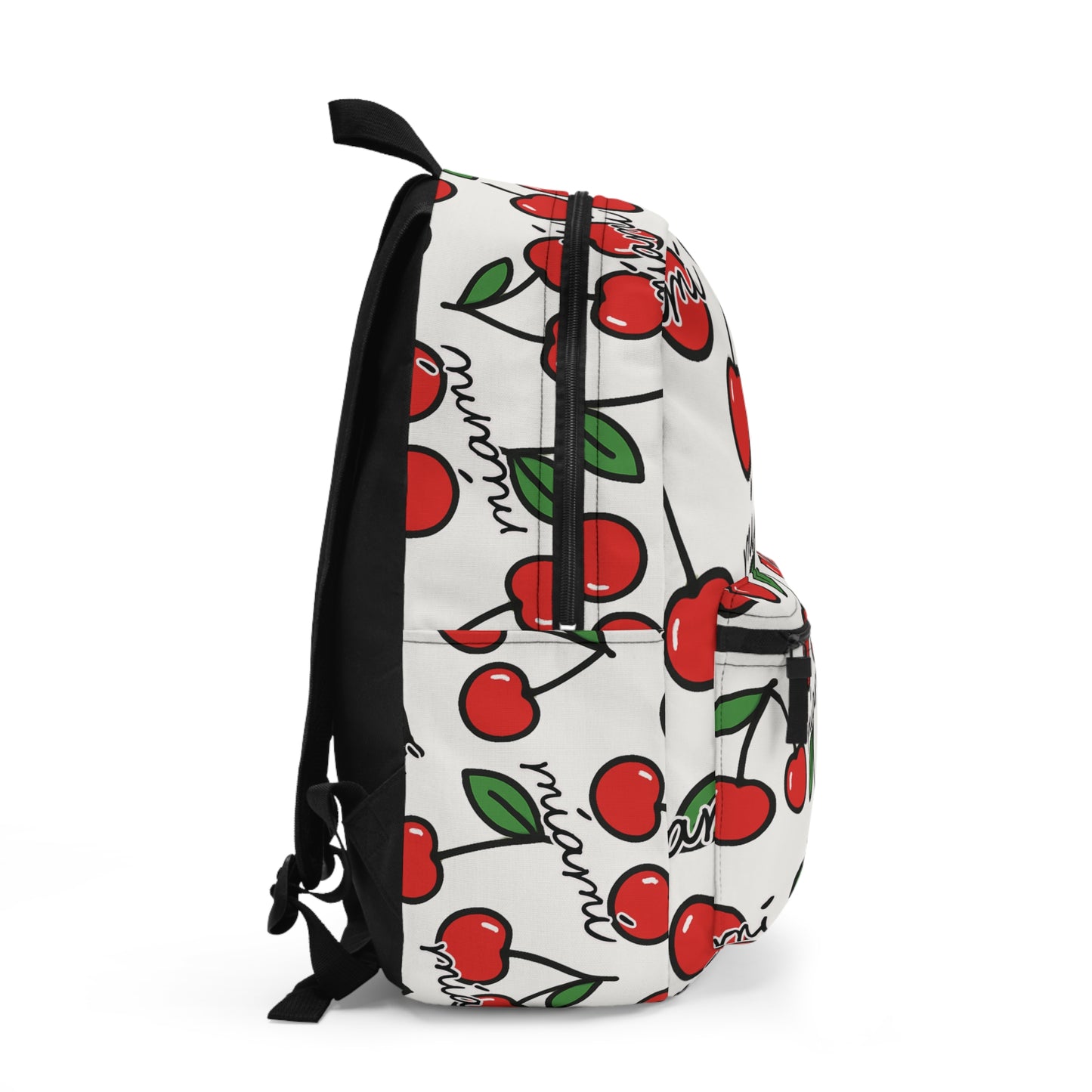 Cherry Print Backpack With School Name