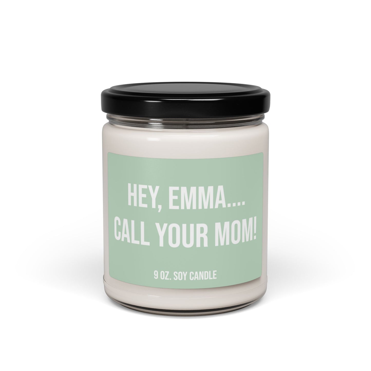 Soy Candle - Funny Personalized Call Your Mom Candle, College Student Gift
