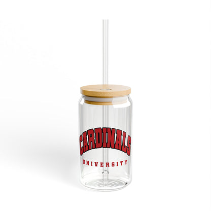 Custom College Merch Glass Tumbler 16 oz, ANY College or Logo