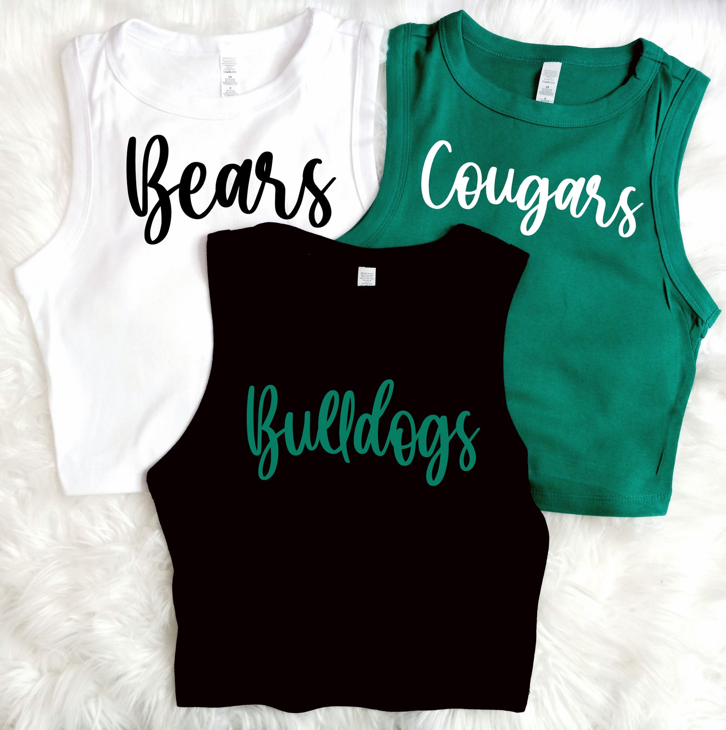 Custom Mascot Crop Tank Top - Any School or University Name