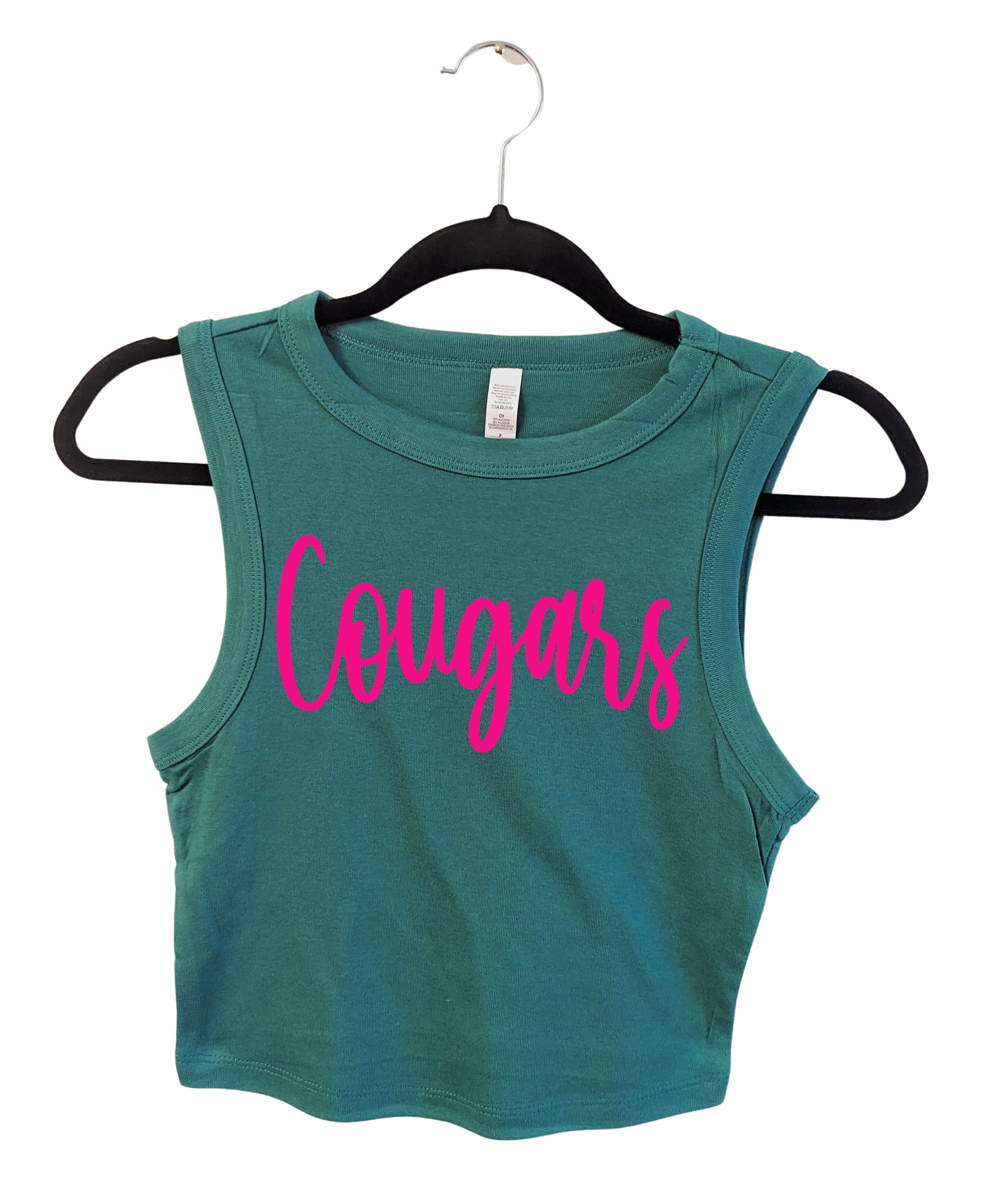 Custom Mascot Crop Tank Top - Any School or University Name