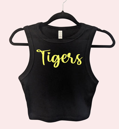Custom Mascot Crop Tank Top - Any School or University Name