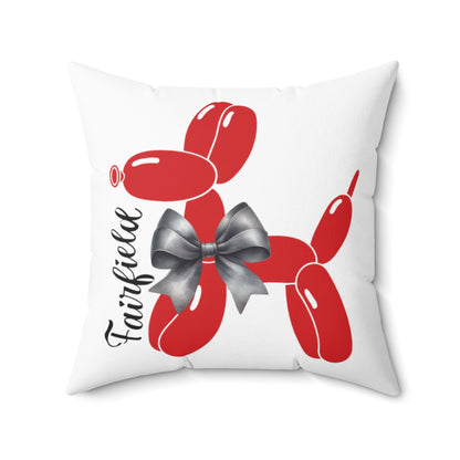 Personalized Balloon Dog College Dorm Pillow - Any School Name and Colors