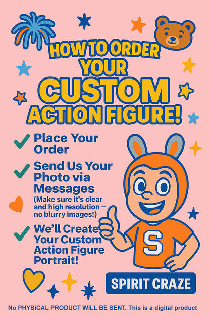Custom University Action Figure - Digital Download Only - No Physical Product Will Be Sent